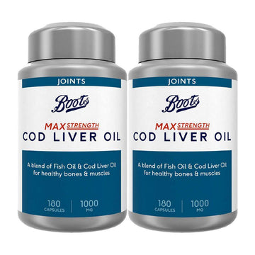 Max Strength Cod Liver Oil 1000Mg Bundle: 2 X 180 Capsules (1 Year Supply)